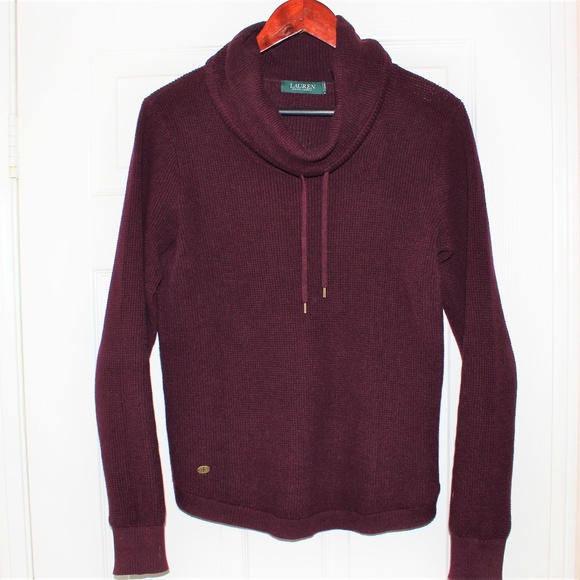 Lauren Ralph Lauren Sweaters - Ralph Lauren Maroon Cowl Neck Pullover Sweater